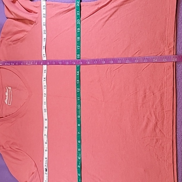0729. Eddie Bauer ~ V- Neck ~ Long Sleeve T ~  XXL ~ Pink Grapefruit Color ~ - Picture 8 of 11